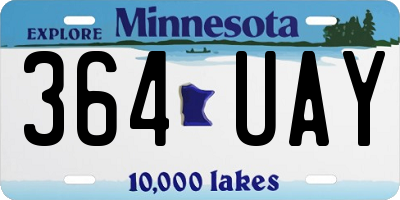 MN license plate 364UAY