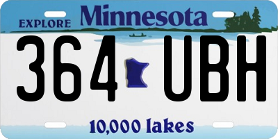MN license plate 364UBH