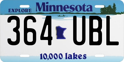 MN license plate 364UBL