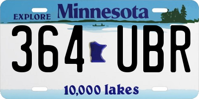 MN license plate 364UBR