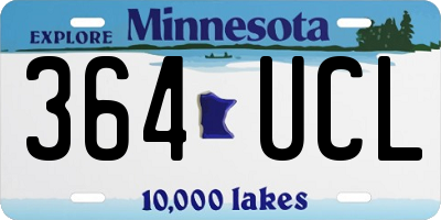 MN license plate 364UCL
