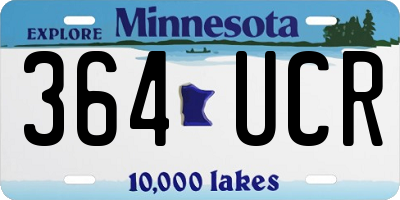 MN license plate 364UCR