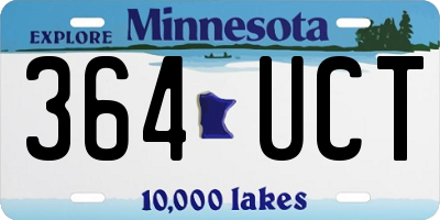 MN license plate 364UCT