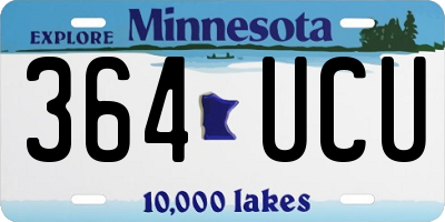 MN license plate 364UCU