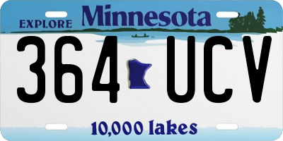 MN license plate 364UCV