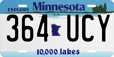 MN license plate 364UCY