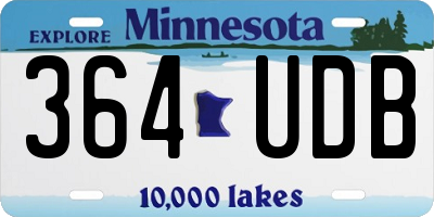 MN license plate 364UDB