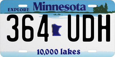 MN license plate 364UDH