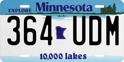 MN license plate 364UDM
