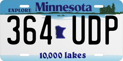 MN license plate 364UDP