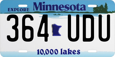 MN license plate 364UDU