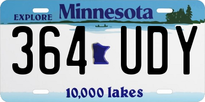 MN license plate 364UDY