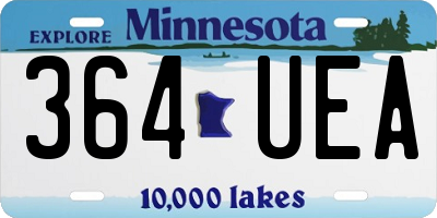 MN license plate 364UEA