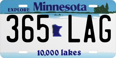 MN license plate 365LAG