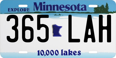 MN license plate 365LAH