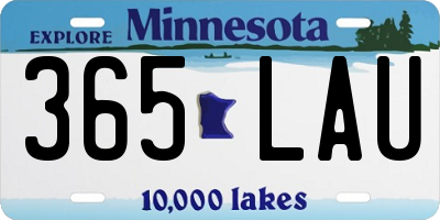 MN license plate 365LAU