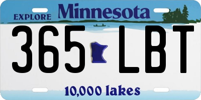 MN license plate 365LBT