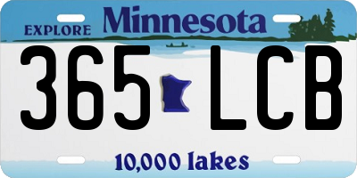 MN license plate 365LCB