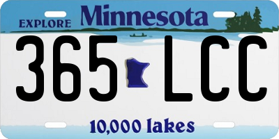 MN license plate 365LCC