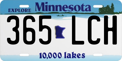 MN license plate 365LCH