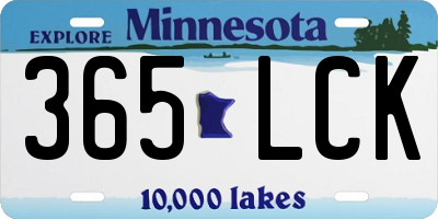 MN license plate 365LCK