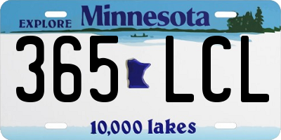 MN license plate 365LCL