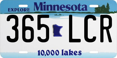 MN license plate 365LCR