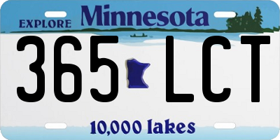MN license plate 365LCT