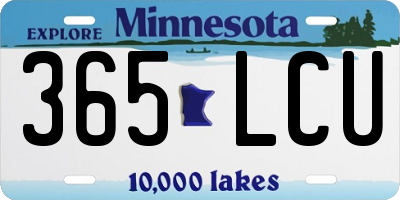 MN license plate 365LCU