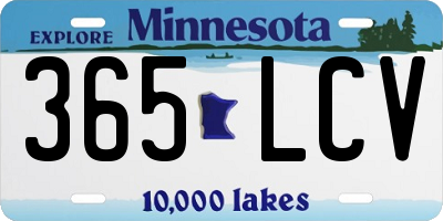 MN license plate 365LCV