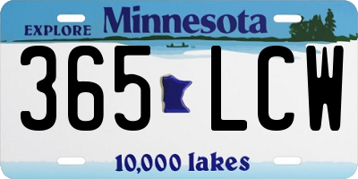 MN license plate 365LCW