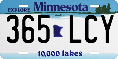 MN license plate 365LCY