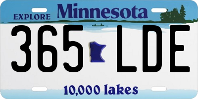 MN license plate 365LDE