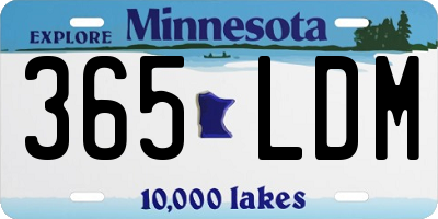 MN license plate 365LDM