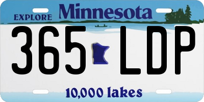 MN license plate 365LDP