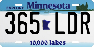 MN license plate 365LDR