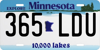 MN license plate 365LDU