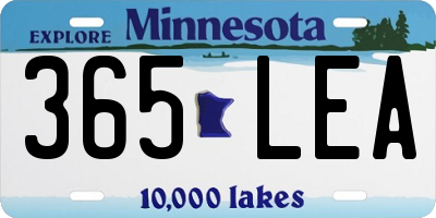 MN license plate 365LEA