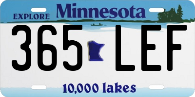 MN license plate 365LEF