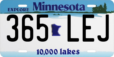 MN license plate 365LEJ