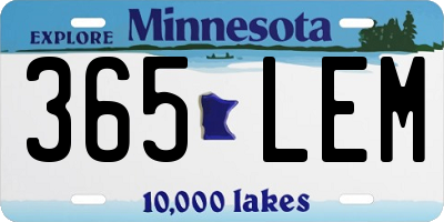 MN license plate 365LEM