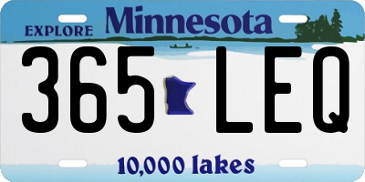 MN license plate 365LEQ