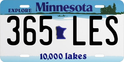 MN license plate 365LES