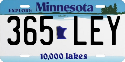 MN license plate 365LEY