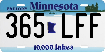 MN license plate 365LFF