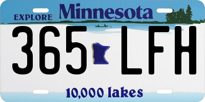 MN license plate 365LFH