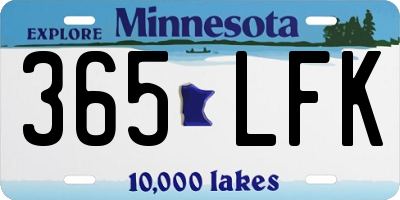 MN license plate 365LFK