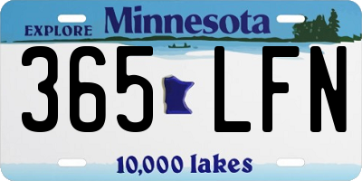 MN license plate 365LFN