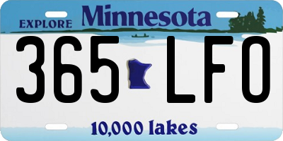 MN license plate 365LFO
