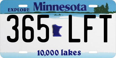 MN license plate 365LFT